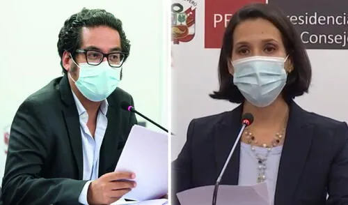José Luis Chicoma es ministro de la Producción y Claudia Cornejo, de Comercio Exterior y Turismo. Foto: captura/PCM