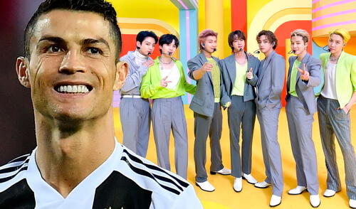 BTS y CR7 entre las personalidades más influyentes del mundo. Foto: composición LR / EFE /Big Hit