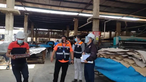 Inspección en curtiembre constató infracción a normas de seguridad. Foto: MPT Inspección en curtiembre constató infracción a normas de seguridad. Foto: MPT