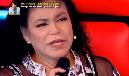 Eva Ayllón contó la historia de un amigo de su padre, quien pidió ser enterrado con una canción de ella. Foto: captura de La voz Perú / YouTube
