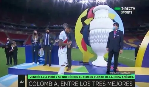 Que hayan premiado a la selección peruana por quedar cuarta en la Copa América generó extrañeza en Fútbol total. Foto: captura de DirecTV Sports Que hayan premiado a la selección peruana por quedar cuarta en la Copa América generó extrañeza en Fútbol total. Foto: captura de DirecTV Sports