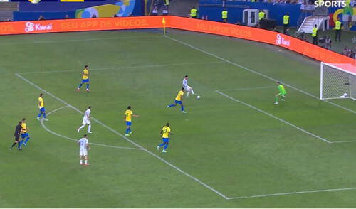 Messi pudo convertir el gol del campeonato. Foto: captura DirecTV Sports