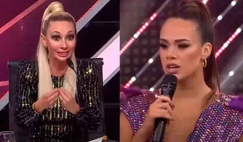 Jossmery Toledo y Belén Estévez protagonizaron un tenso momento este sábado 10 de julio, durante la emisión de Reinas del show. Foto: captura de América TV Jossmery Toledo y Belén Estévez protagonizaron un tenso momento este sábado 10 de julio, durante la emisión de Reinas del show. Foto: captura de América TV