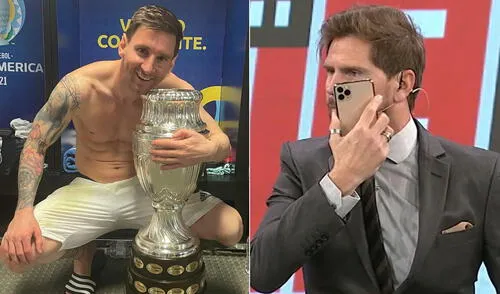 Messi se comunicó con el presentador argentino mediante un audio. Foto: composición LR/Instagram/captura de ESPN