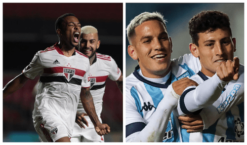 El club argentino Racing se enfrenta al Sao Paulo por octavos de la Copa Libertadores este martes 13 de julio. Foto: composición difusión/AFP