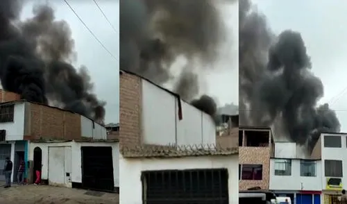 Humareda alertó a vecinos de zonas aledañas que tuvieron que evacuar rápidamente. Foto: difusión