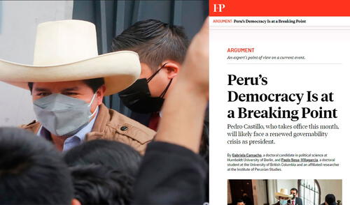 "La historia reciente apunta a la ingobernabilidad más que al autoritarismo", alertaron en el texto de la revista estadounidense. Foto: composición/El Popular/captura de Foreign Policy