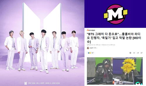 Locutores colombianos son acusados de faltar el respeto al himno nacional coreano y de menospreciar a fans de BTS. Foto: composición