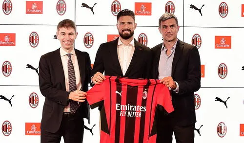 Olivier Giroud jugará en el AC Milan hasta el 2023. Foto: AC Milan