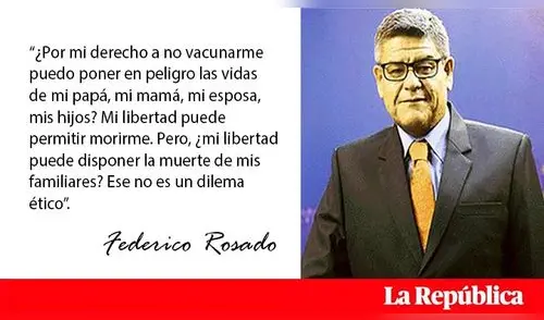 Federico Rosado: es cierto que existe libertad de vacunación. Pero, y en cualquier parte del mundo sucede: no hay libertades absolutas.