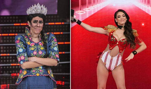 Jazmín Pinedo bailó "La ventanita" y La Uchulú, quien reemplazó a 'La Pánfila' presentó "El baile del mono". Foto: composición Instagram