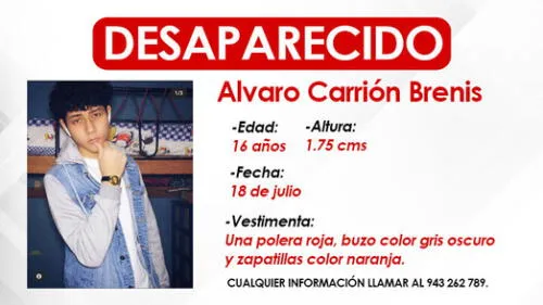 Joven vestía polera roja y buzo color gris oscuro. Foto: composición La República Joven vestía polera roja y buzo color gris oscuro. Foto: composición La República
