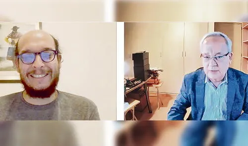 Puntos de vista. El politólogo Alberto Vergara y el periodista César Hildebrandt hablaron de la coyuntura política al comentar el libro Ciudadanos sin República. Foto: difusión