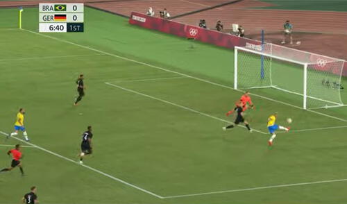 Richarlison pone en ventaja a Brasil sobre Alemania a poco de empezar el partido. Foto: captura Claro Richarlison pone en ventaja a Brasil sobre Alemania a poco de empezar el partido. Foto: captura Claro