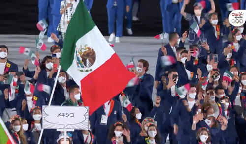 Desfile de la delegación de México. Foto: captura Claro