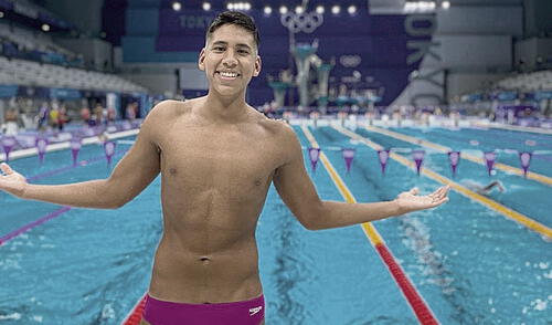 Confianza. Vargas se mostró satisfecho con su actuación en 400 m, los 200 son su fuerte. Foto: Instagram Joaquín Vargas