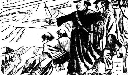 Bruno Terreros en dibujo que aparece en la monografía "Bruno Terreros Baldeón, fraile y coronel en la emancipación peruana".