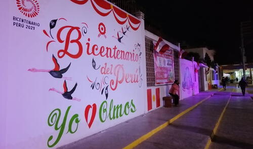 Murales se ubican en la avenida Augusto B. Leguía, al costado de la parroquia. Foto: Municipalidad Distrital de Olmos Murales se ubican en la avenida Augusto B. Leguía, al costado de la parroquia. Foto: Municipalidad Distrital de Olmos