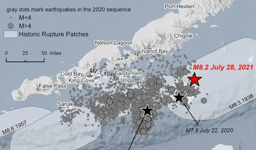El sismo activó la alerta de tsunami, la cual fue desactivada dos horas después. Foto: Twitter Alaska Earthquake Center