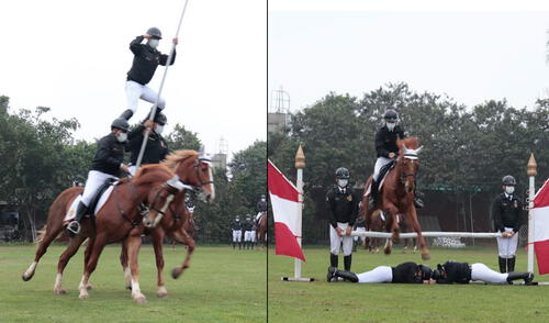 Los agentes vistieron diferentes trajes históricos. Foto: composición/PNP
