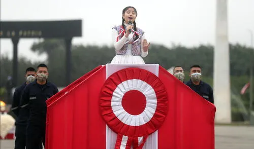 Ariadna canta desde los 6 años y actualmente integra el Coro Nacional de Niños del Perú. Foto: Presidencia