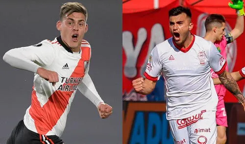 El partido River Plate vs. Huracán inicia a las 6.00 p. m. (hora argentina). Foto: composición/AFP/Twitter