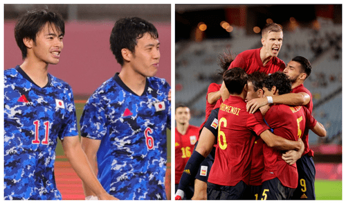 España se enfrentará a la invicta del torneo, Japón, que se mantiene imbatible en lo que va del certamen Tokio 2020. Foto: composición AFP/ EFE