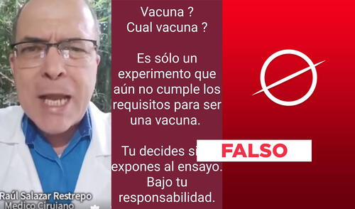 Es falso que no existen vacunas contra la COVID-19, como se afirma en un video. Foto: composición Verificador Es falso que no existen vacunas contra la COVID-19, como se afirma en un video. Foto: composición Verificador