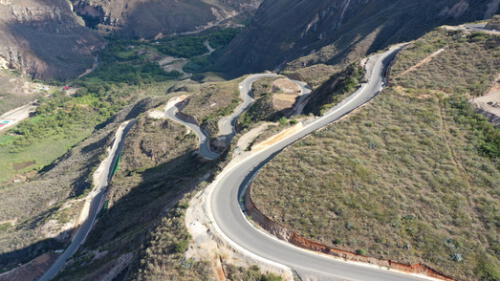 Asfaltado de la carretera Cáclic-Luya tiene un avance del 68%. Foto: Gobierno Regional de Amazonas.