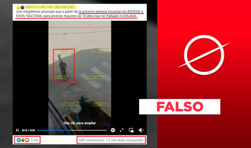 No, las Fuerzas Armadas no están reclutando jóvenes para el servicio militar obligatorio. FOTO: Composición Verificador.