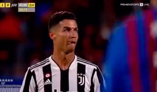 Cristiano fue titular en el Barcelona-Juventus y jugó todo el primer tiempo. Foto: captura Premier Sports Cristiano fue titular en el Barcelona-Juventus y jugó todo el primer tiempo. Foto: captura Premier Sports