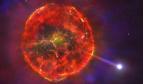 Arte de una supernova expulsando una estrella enana blanca. Foto: Mark Garlick / Science Photo Library Arte de una supernova expulsando una estrella enana blanca. Foto: Mark Garlick / Science Photo Library