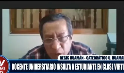 La Defensoría del Pueblo lamenta las expresiones vertidas por el docente sobre la estudiante. Foto: captura de ATV.
