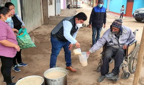 Personas vulnerables fueron las favorecidas con el alimento. Foto: cortesía