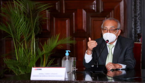 En otro momento, el jefe del Minjus sostuvo que si el Congreso no les da el voto de confianza se irán “sin protestar”. Foto: PCM