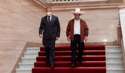 Jorge Muñoz se reunió con Pedro Castillo este miércoles 18 de agosto. Foto: Deysi Portuguez/URPI-LR Jorge Muñoz se reunió con Pedro Castillo este miércoles 18 de agosto. Foto: Deysi Portuguez/URPI-LR