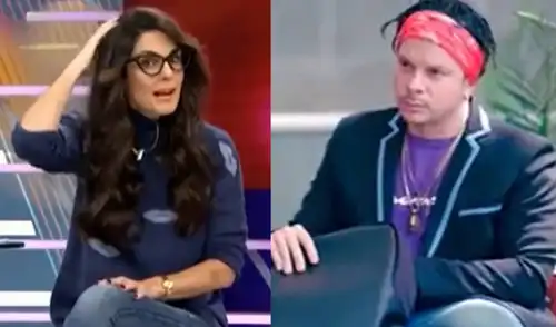 Rebeca Escribens reacciona tras ver el spot de La Academia, nuevo segmento de Esto es guerra. Foto: captura de América TV Rebeca Escribens reacciona tras ver el spot de La Academia, nuevo segmento de Esto es guerra. Foto: captura de América TV