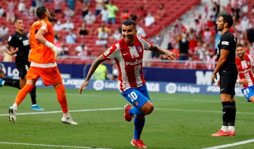 Ángel Correa había convertido un doblete en el triunfo del Atlético de Madrid por la primera fecha. Foto: EFE Ángel Correa había convertido un doblete en el triunfo del Atlético de Madrid por la primera fecha. Foto: EFE