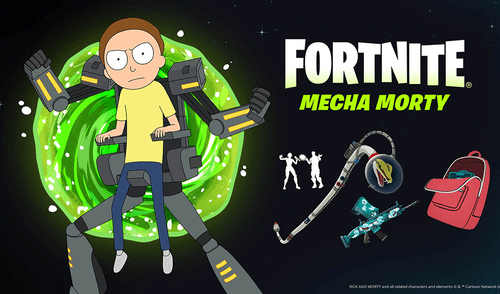 Todos los artículos de Morty que llegarán a la tienda del videojuego. Foto: Fortnite