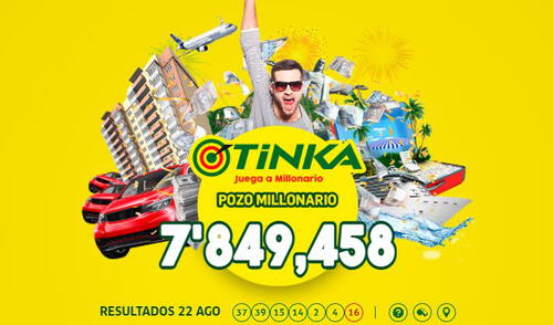Pozo millonario la Tinka. Foto: Intralot