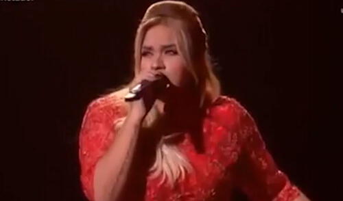 Joaquina Carruitero se encuentra clasificada para la semana final de La voz Perú. Foto: captura Televisa