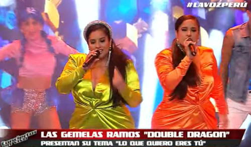 Andrea e Irene participaron en la primera temporada de La voz Perú. Foto: captura de Latina