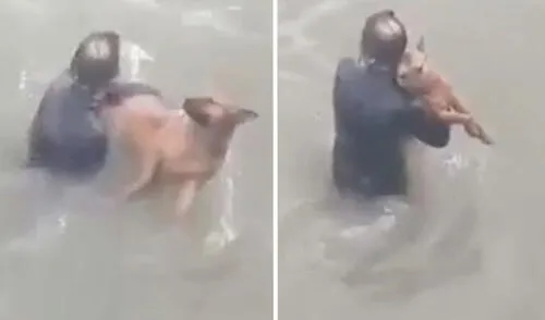 El intenso rescate llamó la atención de una gran cantidad de usuarios. Foto: captura de Facebook El intenso rescate llamó la atención de una gran cantidad de usuarios. Foto: captura de Facebook