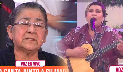 La joven evidenció que su talento por el canto viene de familia. Foto: captura/Latina