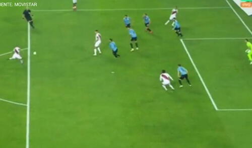 Yotún intentó anotar el segundo de la Bicolor. Foto: captura video Movistar Deportes