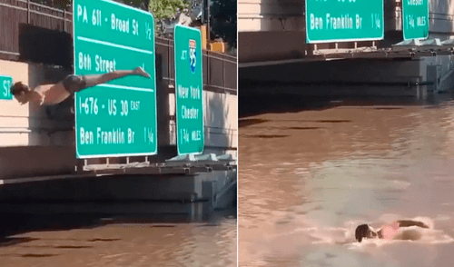 Varias avenidas y estaciones de metro se llenaron de agua tras el paso del huracán Ida. Foto: Twitter