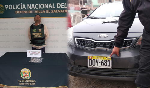 PNP halló ketes de PBC y un teléfono celular al interior del vehículo intervenido. Foto: Jessica Merino/ URPI-LR