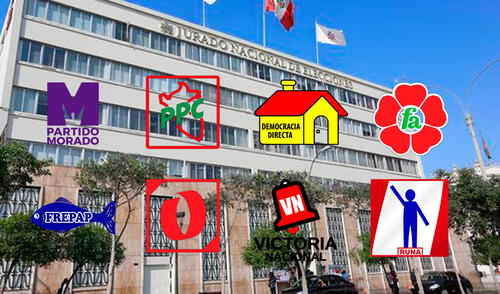 El JNE oficializó los partidos políticos que no alcanzaron la inscripción. Foto: composición LR