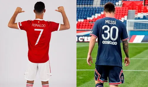 Ronaldo y 'Leo' generaron ingresos por más de 87 millones de euros a sus nuevos equipos. Foto: Manchester United/PSG