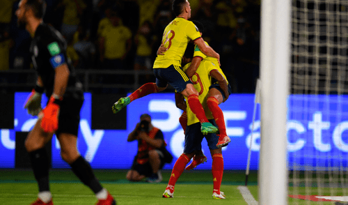 Colombia superó a Chile por las Eliminatorias Sudamericanas rumbo a Qatar 2022. Foto: AFP